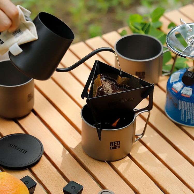 Portable Outdoor Pour-Over Coffee Dripper Stand (Foldable & Detachable)