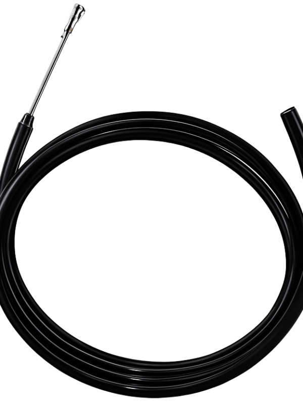 Hard pipe siphon adapter with roller tip for refueling stoves from anti-theft gas tanks.