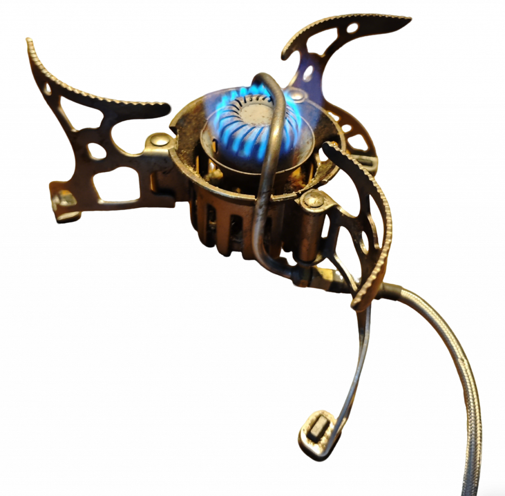 BRS-8A multi-fuel stove with Silent Cap upgrade for quiet camping cooking